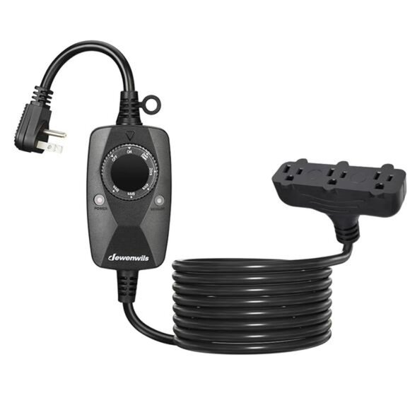 Light Timer Outdoor Weatherproof with 12FT Extension Cord,Photocell Timer Switch - Picture 1 of 8